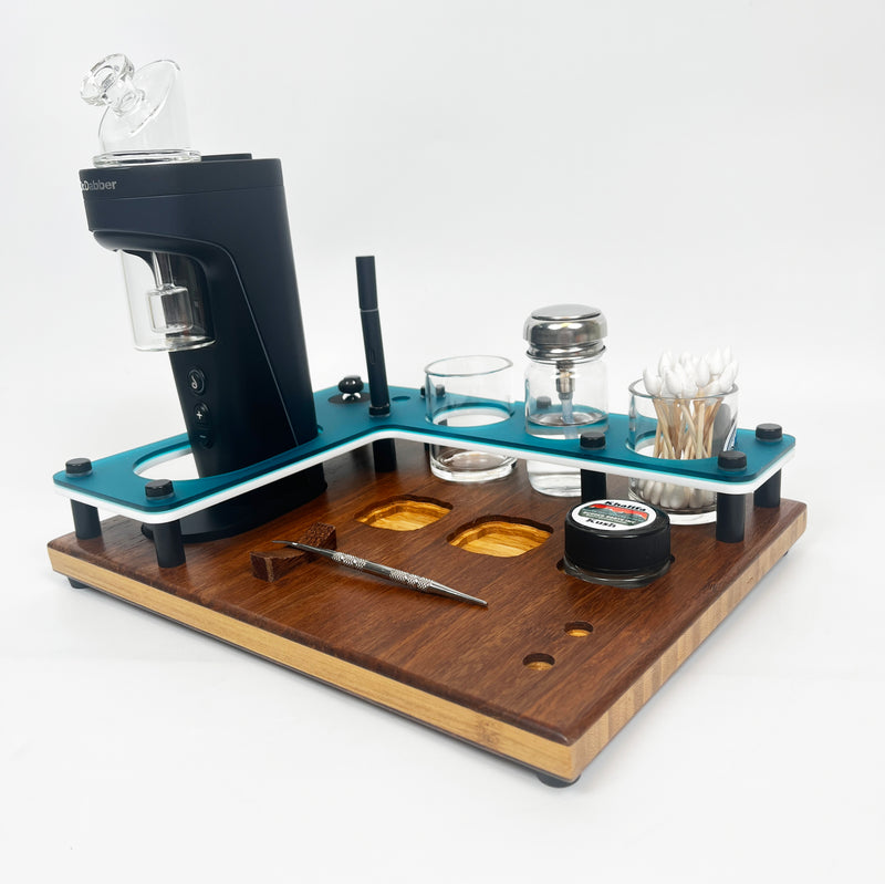 Dr. Dabber Switch 2 tray side view two tone bamboo