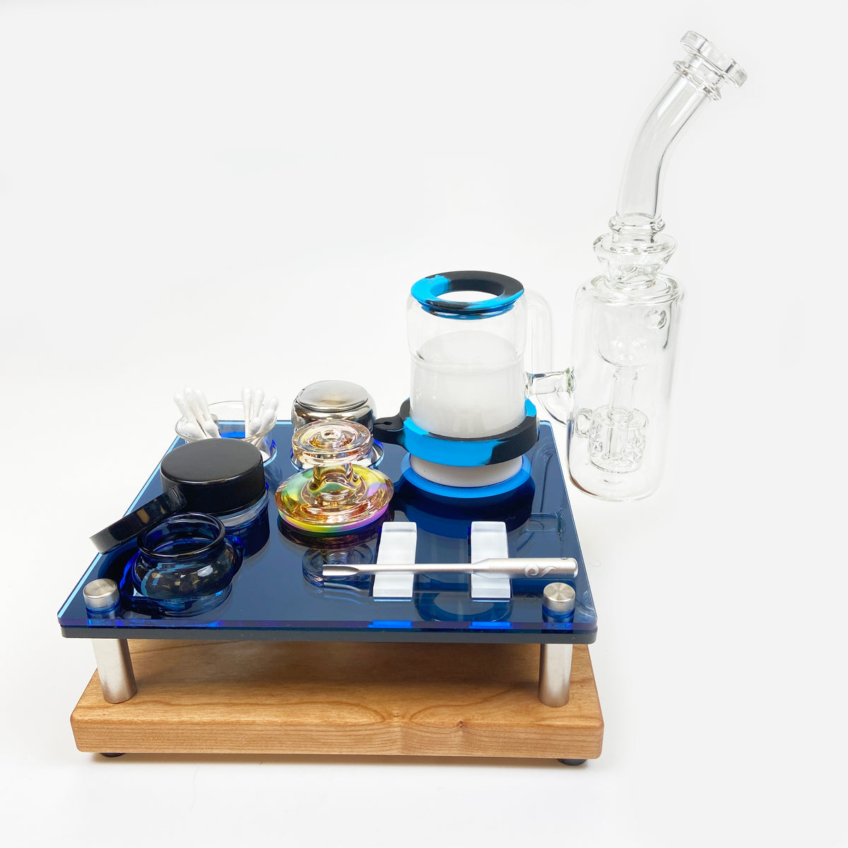 Dr.Dabber SWITCH Rig Station Organizer ~ Cannabis on sale Dab Vaporizer W/ Glass ISO Pump Dispenser, Swab Jar, NEON Collection, 12X9